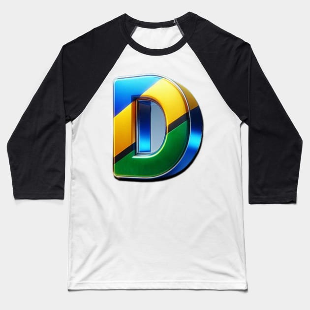 Letter d for dar es salaam with Tanzania flag Baseball T-Shirt by Fashionkiller1